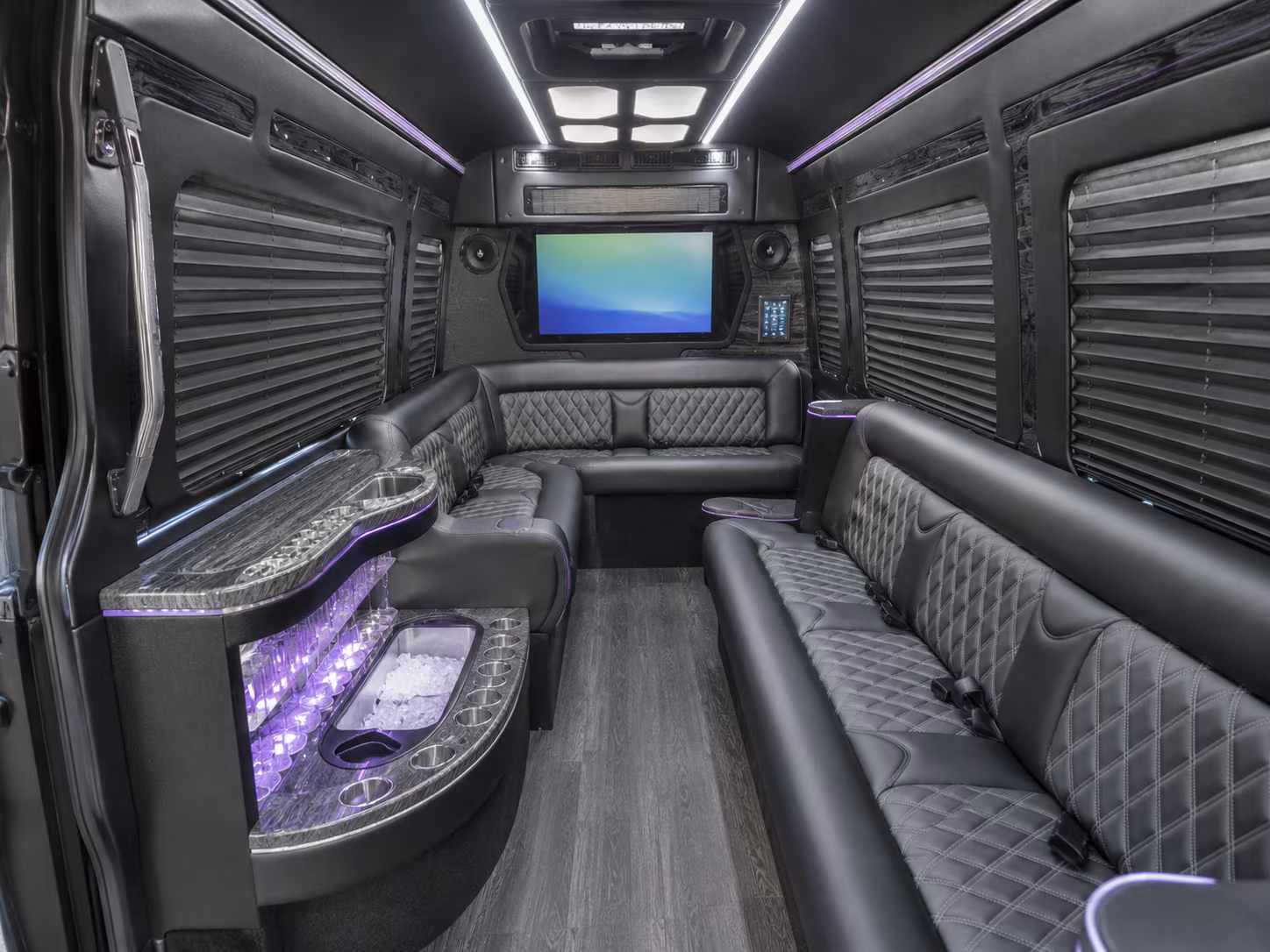 lynn 40 passenger party bus interior